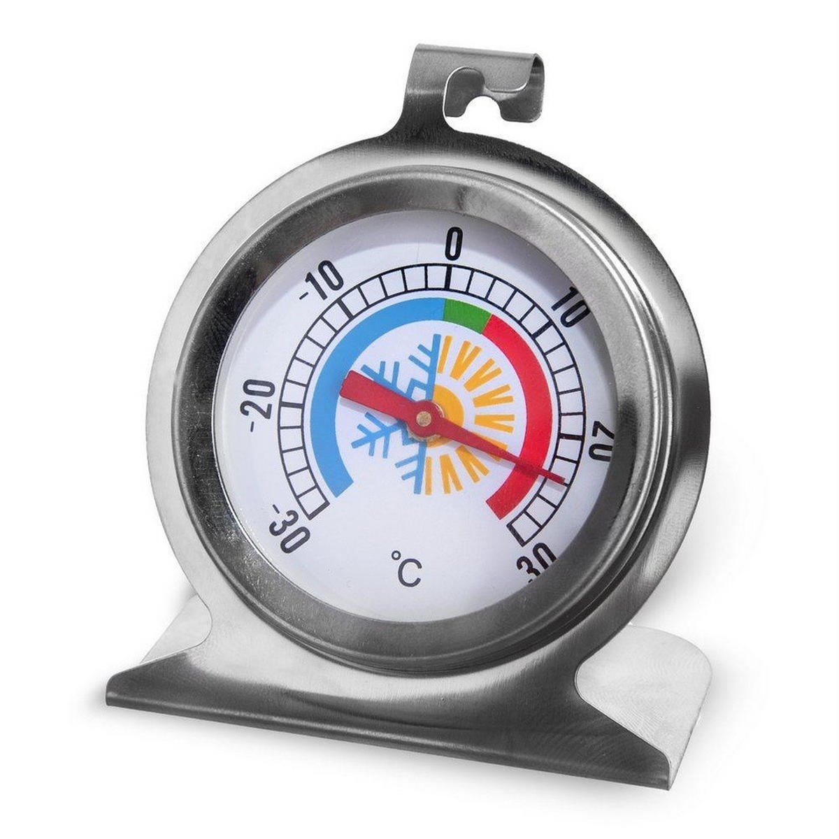 KÜHLSCHRANKTHERMOMETER Silber - Edelstahlfarben, Metall (4/7/6cm) - Orion 