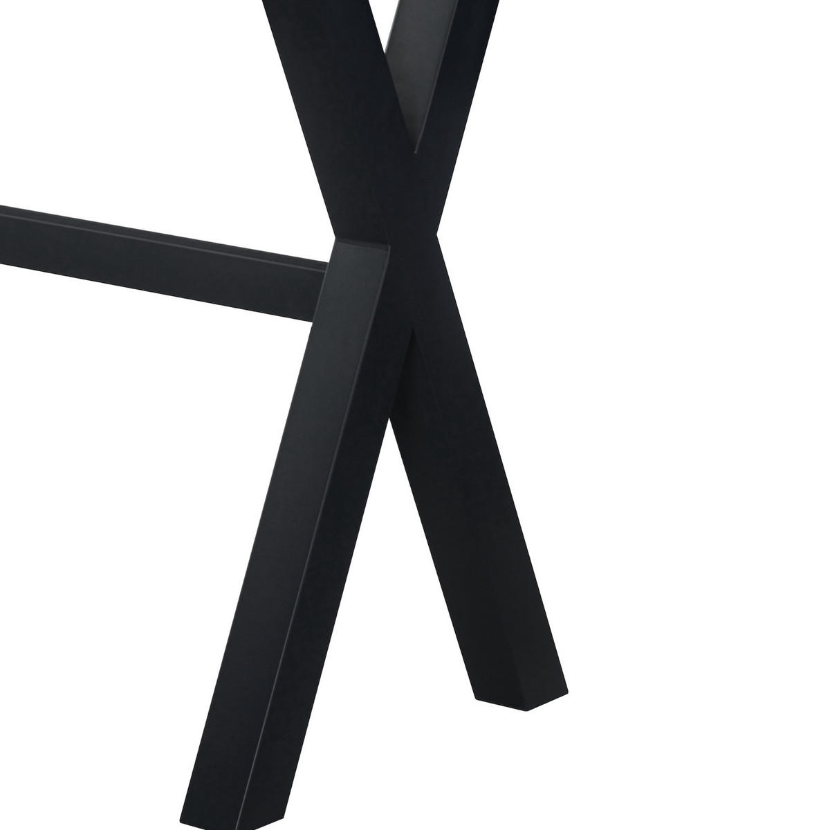 BARTISCH ARNE 120/60/105 cm - Hellbraun/Schwarz, Holzwerkstoff/Metall (60/120/105cm) - DUBI Möbel