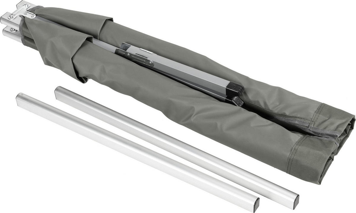 CAMPINGBETT 203/62/45 cm - Grau, Textil/Metall (203/45/62cm) - Outtec
