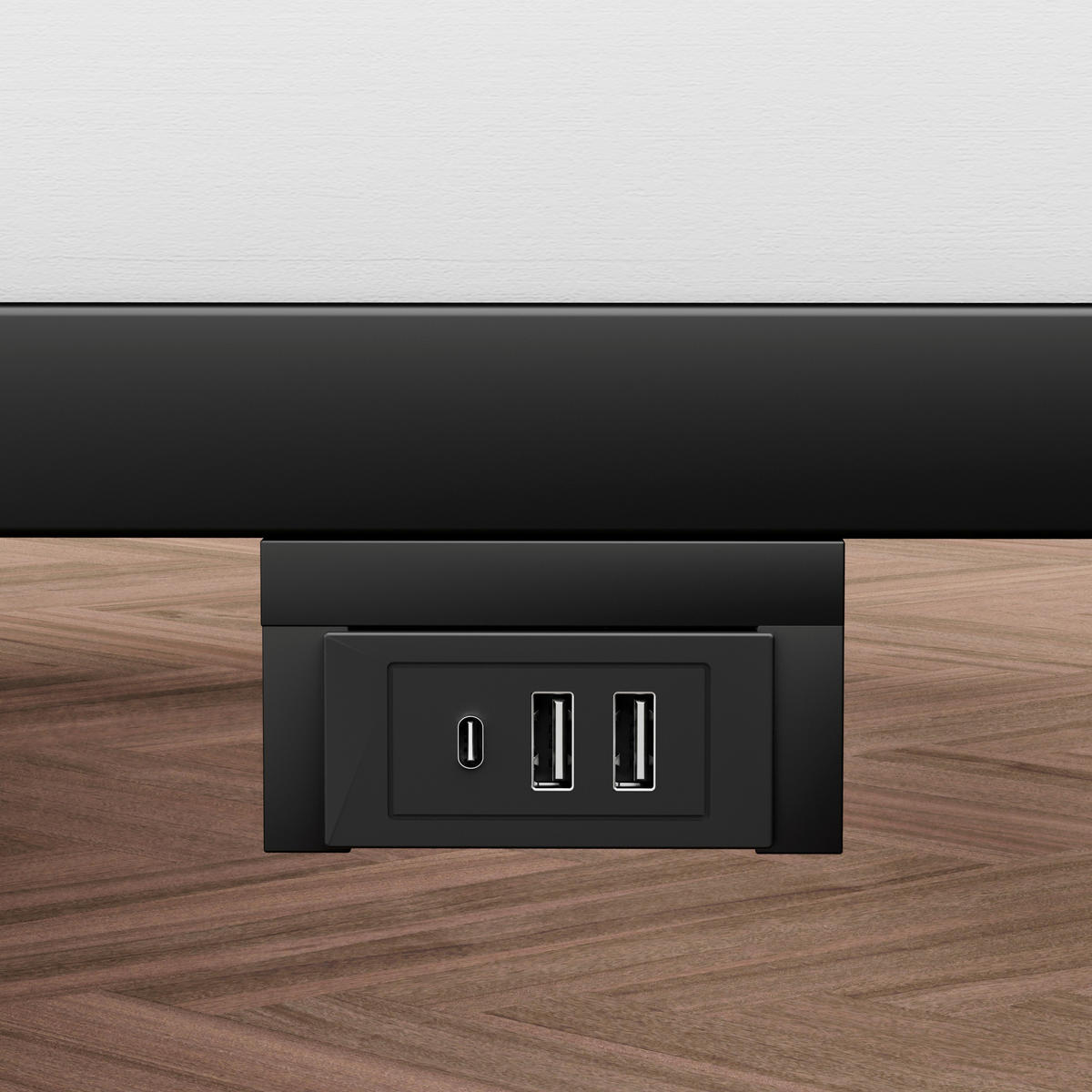 METALLBETT 160/200 cm in Schwarz mit LED und USB - Schwarz, Metall (160/200cm) - CHICFURN