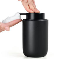 SEIFENSPENDER Keramik Matt Schwarz 350ml - Schwarz, Keramik (8/14/8cm)