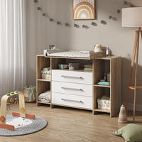 WICKELKOMMODE Oskar Sonoma 143 x 100 cm XL mit Schubladen - Weiß/Sonoma Eiche, Holzwerkstoff (143/100/70cm) - Vicco