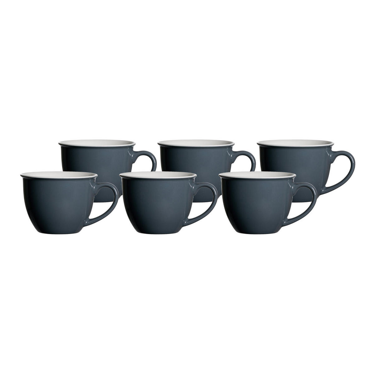 JUMBOTASSEN Doppio Anthrazit 350 ml 6er Set - Anthrazit, Keramik (0.35L) - Ritzenhoff Breker