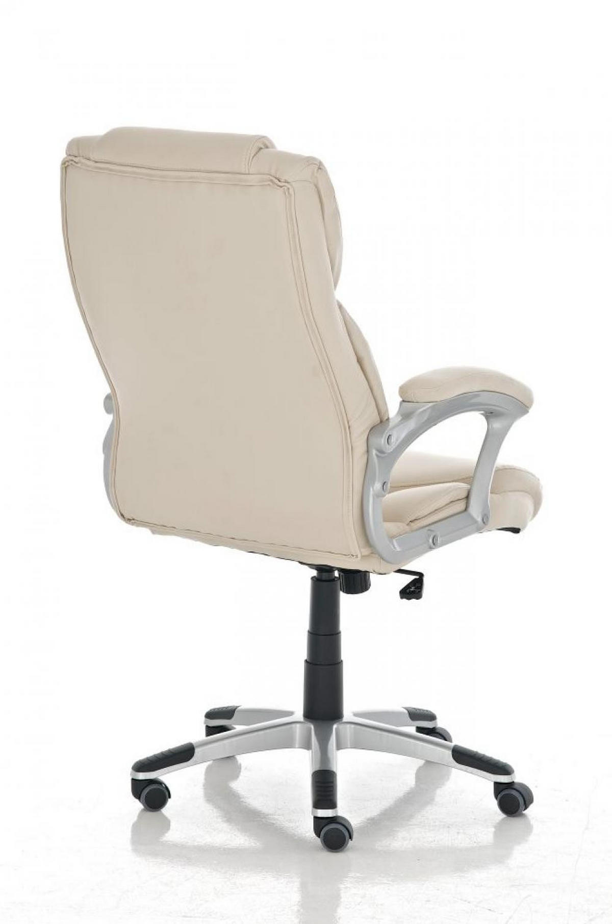 CHEFSESSEL Lederlook creme - Creme/Grau, Kunststoff/Textil (72/115/52cm) - CLP