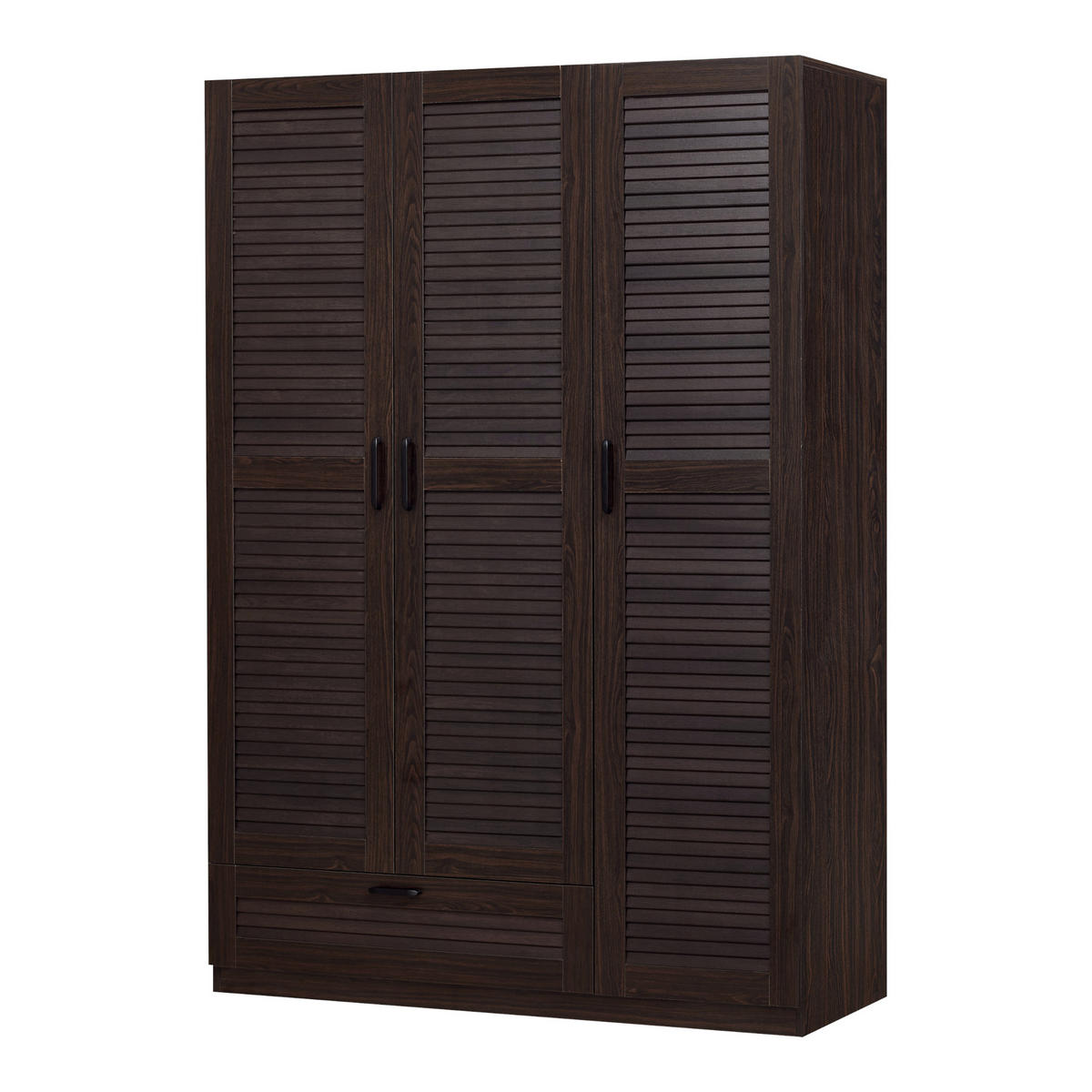 KLEIDERSCHRANK Finning - Walnussfarben, Holzwerkstoff (120/176/52cm) - [en.casa]