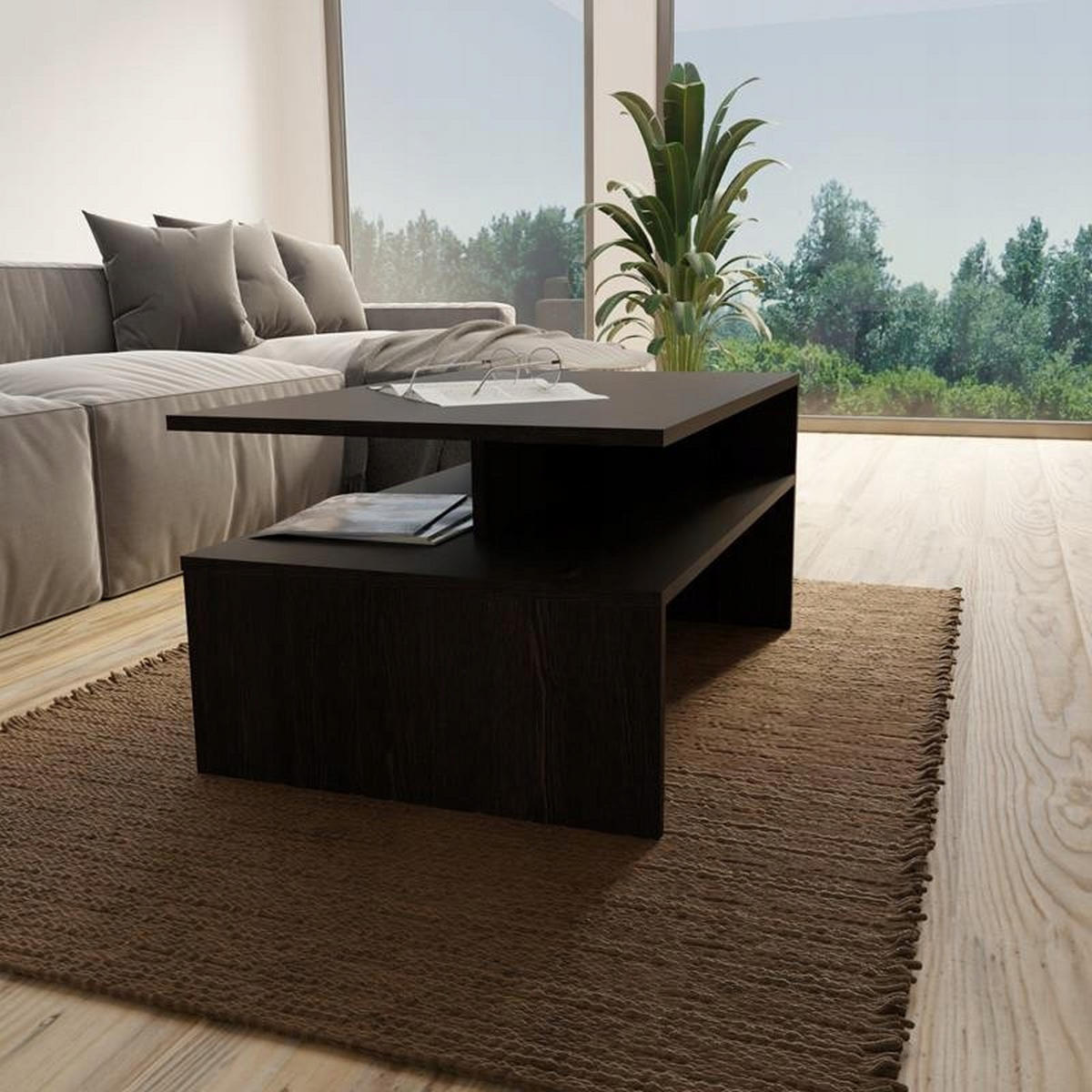 COUCHTISCH BOSTON EX3 Wenge 90/60/45 cm - Wengefarben, Holzwerkstoff (60/90/45cm) - Matkam Möbel