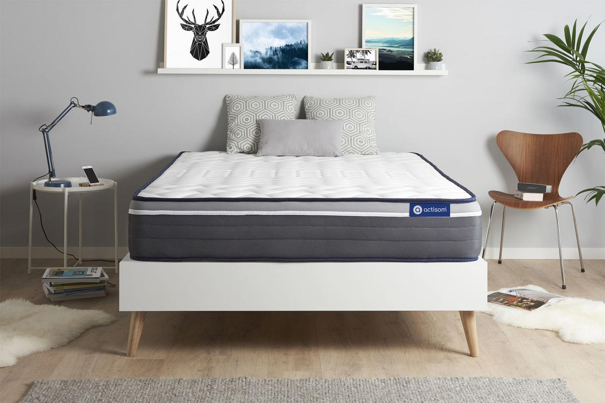 MATRATZE Actimemo plus Memory-Schaum 140 x 190 cm h4 - Weiß, Textil (140/190cm) - ACTISOM