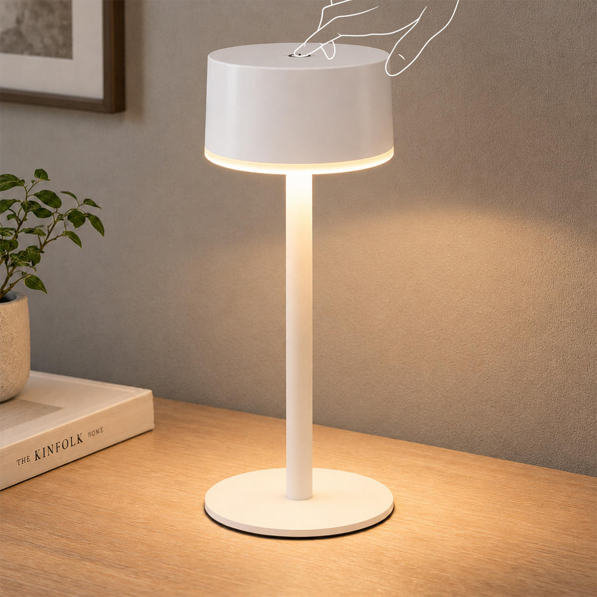 LED SVJETILJKA STOLNA Throvix 7.5/7.5/19.4 CM - bijela, metal/plastika (7.5/7.5/19.4cm) - ZMH