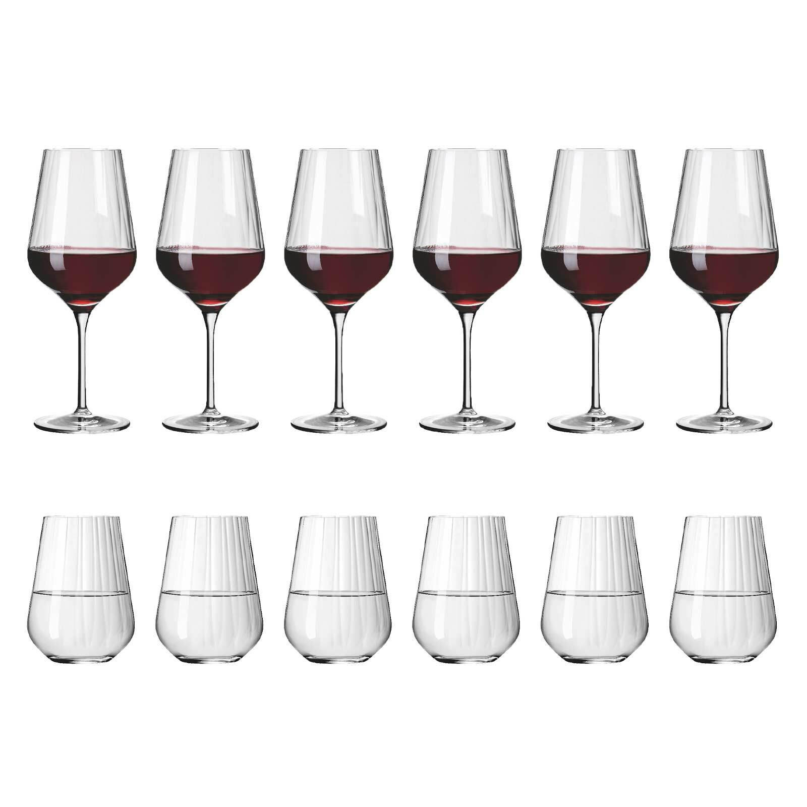 ROTWEIN- UND WASSERGLÄSER Sternschliff transparent 12er Set - Transparent, Glas - Ritzenhoff