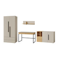JUGENDZIMMER-SET LIMA B 4-teilig in Kaschmir/Eiche - Kaschmir/Eichefarben, Holzwerkstoff (350/195/60cm) - Deine Möbel 24