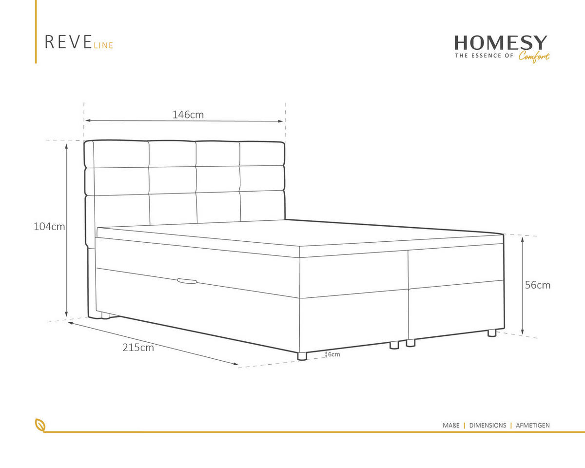 BOXBETT Reve 140 x 200 cm mit Bettkasten und Lattenrost ohne matratze - hellgrau - Hellblau, Holz (140/200cm) - Homesy