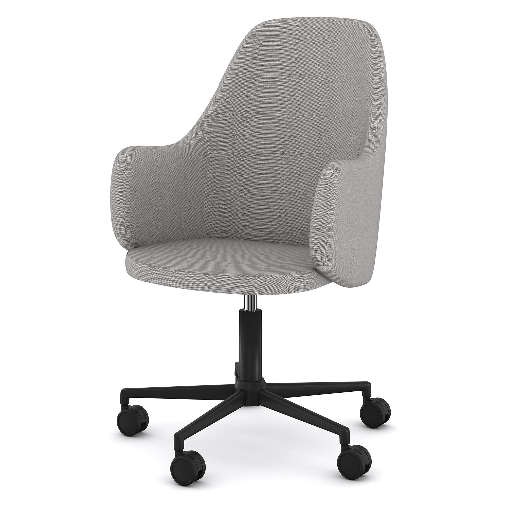 SCHALENSTUHL Consento Triest High Back gepolstert mit Rollen Beige - Beige, Textil (56/98/48cm) - ASSMANN