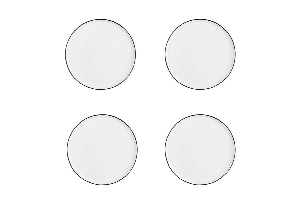 TELLER Pure Ø21,5cm - 4er-Set - Schneeweiß - Weiß, Keramik (21.5cm) - Björn