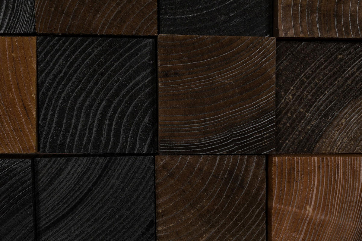 HOLZBILD Grau 98/55 cm - Weiß/Grau, Holz (6.5/55cm) - KUNSTLOFT