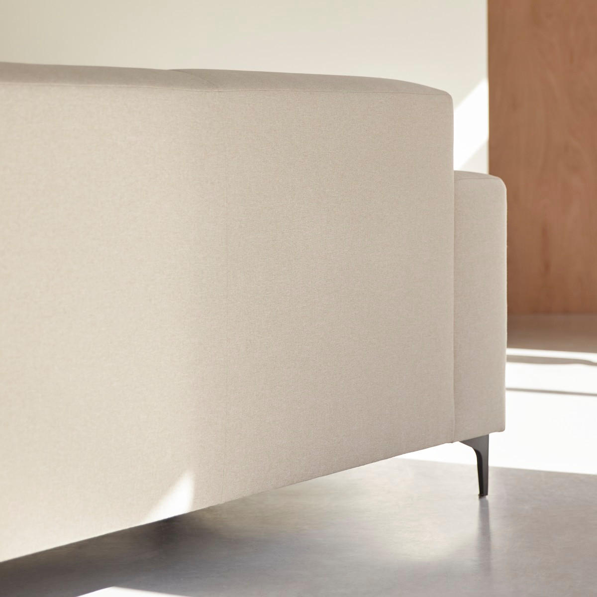 SOFA Lars Beige aus Stoff - Beige, Textil (194/80/90cm) - Tikamoon