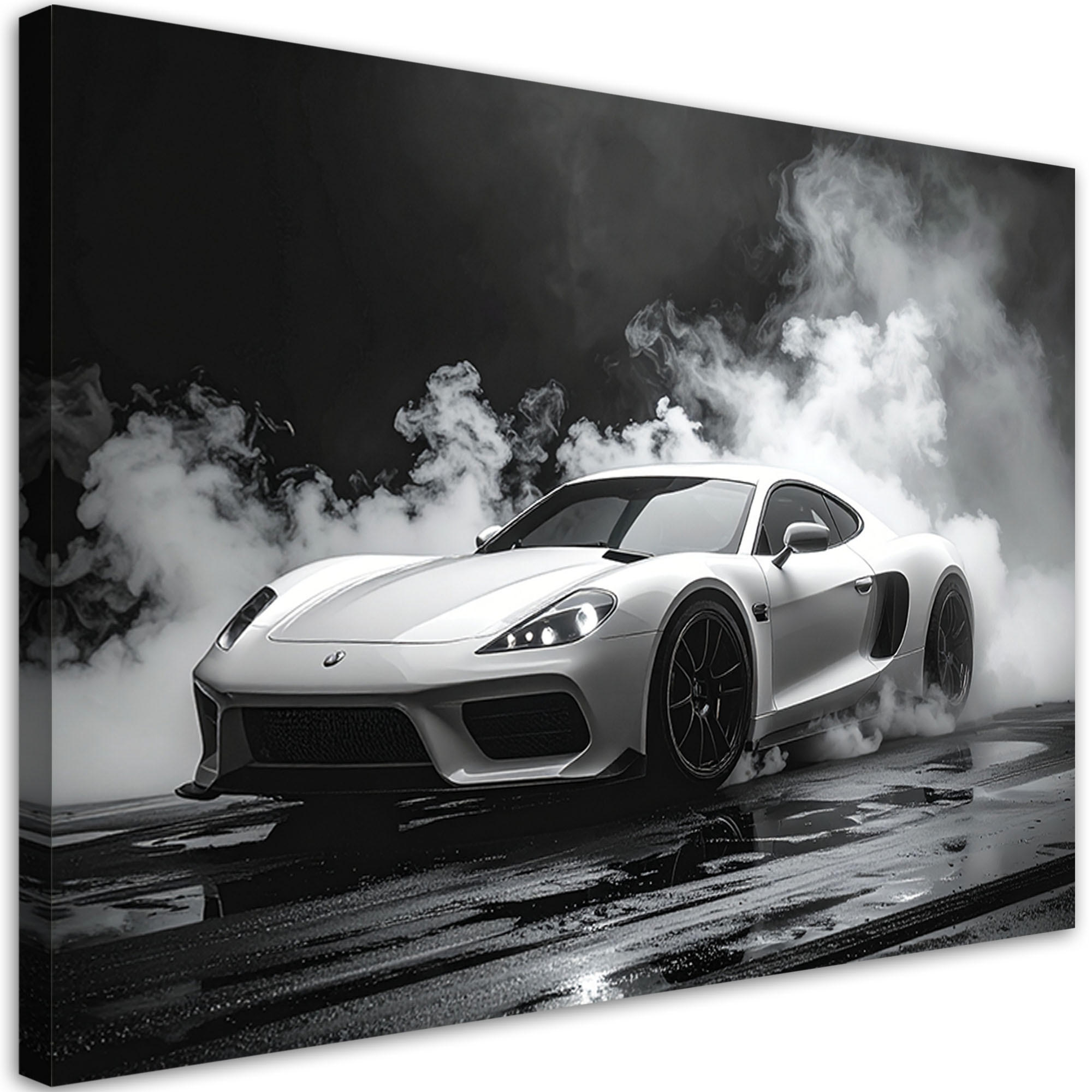 LEINWANDBILD Kraftfahrzeuge 120x80cm - Weiß, Textil (120/80cm) - Feeby