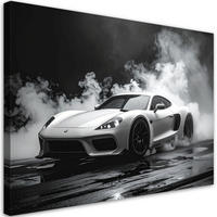 LEINWANDBILD Kraftfahrzeuge 120x80cm - Weiß, Textil (120/80cm) - Feeby