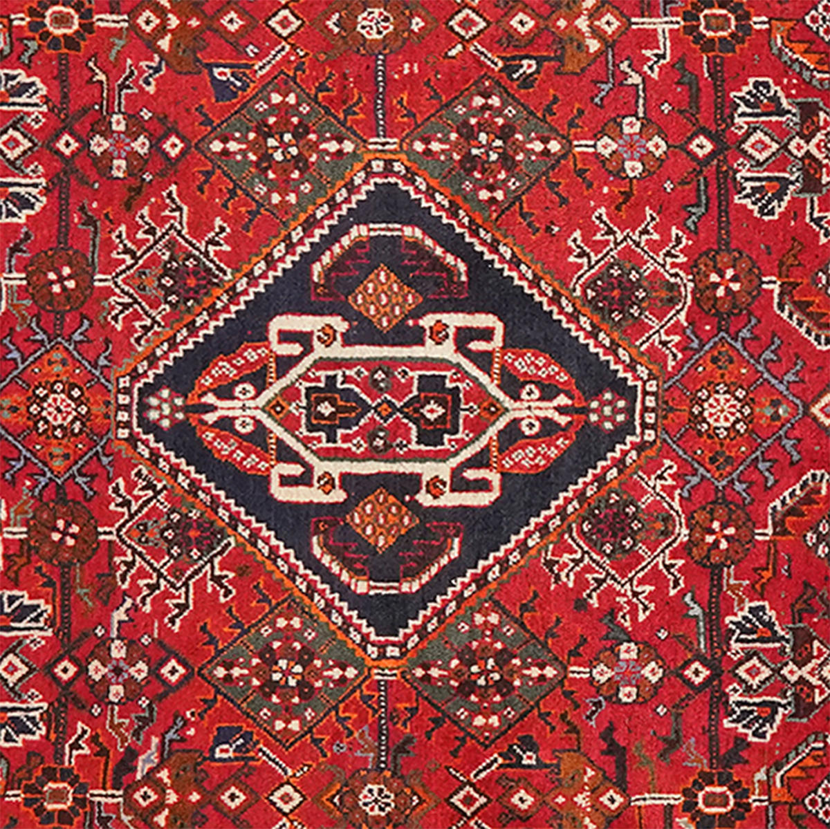 TEPPICH Gashgai Rot 195/117 cm Schurwolle - Rot, Textil (117/195cm) - Looma