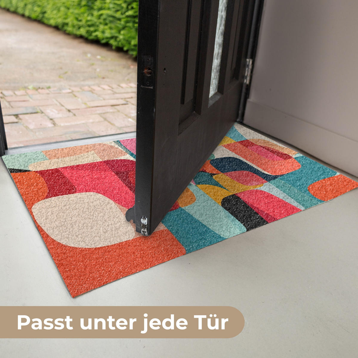 FUSSMATTE Formen - Bunt - Abstrakt - Flugzeuge Sauberlaufmatte 90x60 cm - Multicolor, Kunststoff (90/0.4cm) - MuchoWow