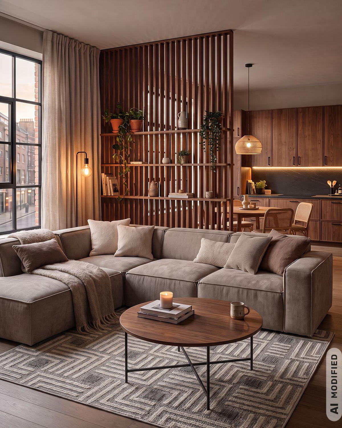 TEPPICH In-& Outdoor Abstrakt 80x150cm Mazovia Cangas Polen Beige Braun Balkon Modern Pflegeleicht Tierfreundlich - Braun, Textil (80/150cm) - Mazovia