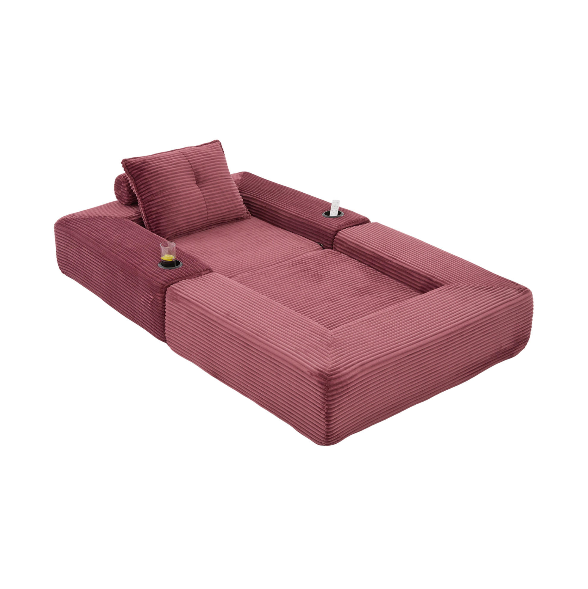 Meubliv Klappsofa Rot 98x80x122 cm