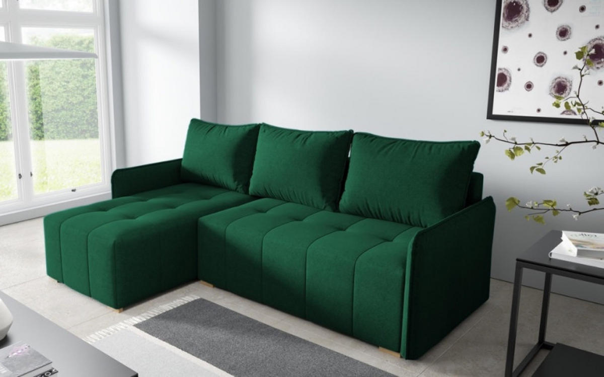 ECKSOFA Grün GREND Links - Grün, Textil (210/140cm) - Sepro Meble