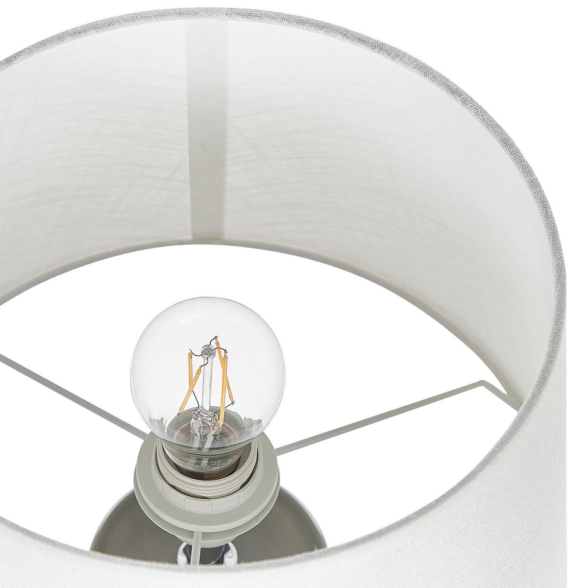 TISCHLAMPE Khoper 30/30/48 cm - Grau, Keramik (30/30/48cm) - Beliani