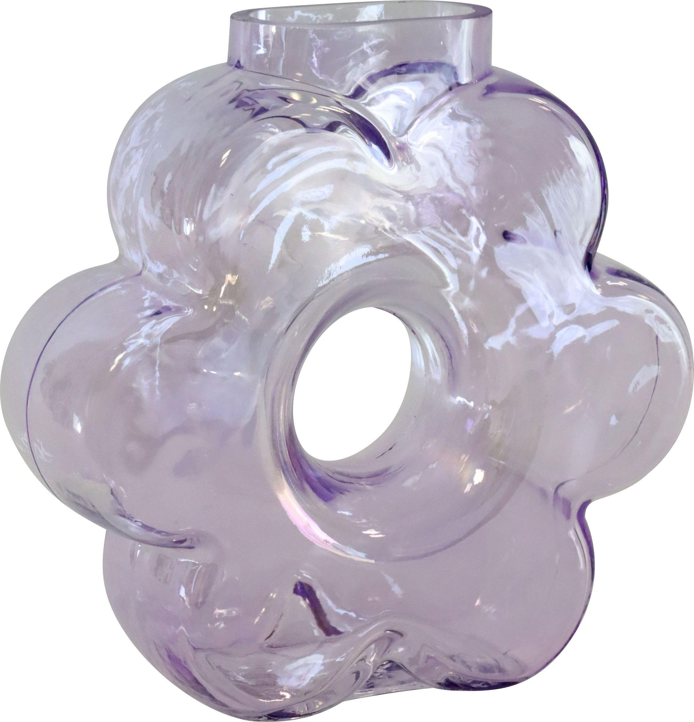 BLÜTENVASE Daisy Glas lila - Lila, Glas (19.5cm) - FURNARO