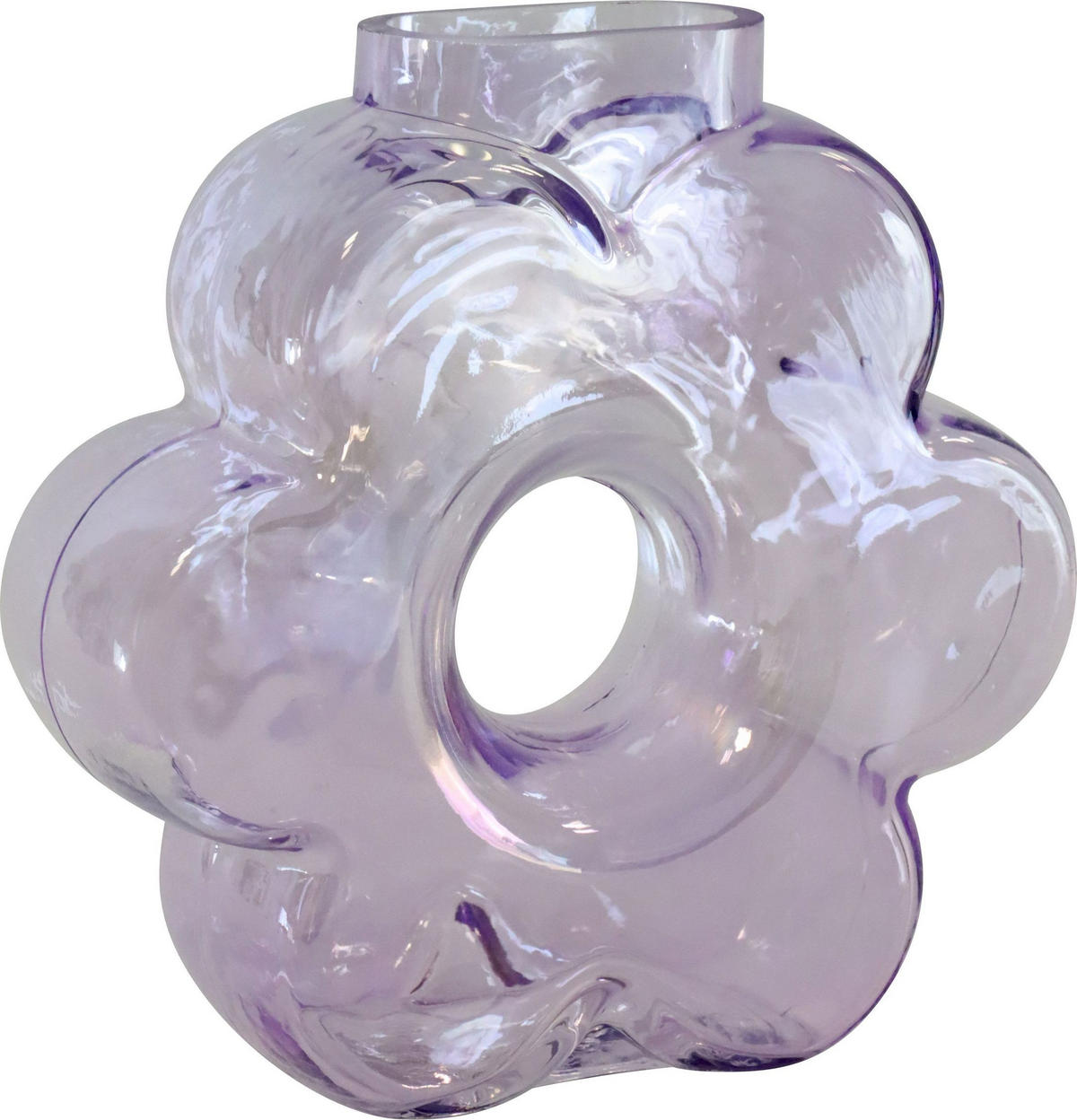 BLÜTENVASE Daisy Glas lila - Lila, Glas (19.5cm) - FURNARO