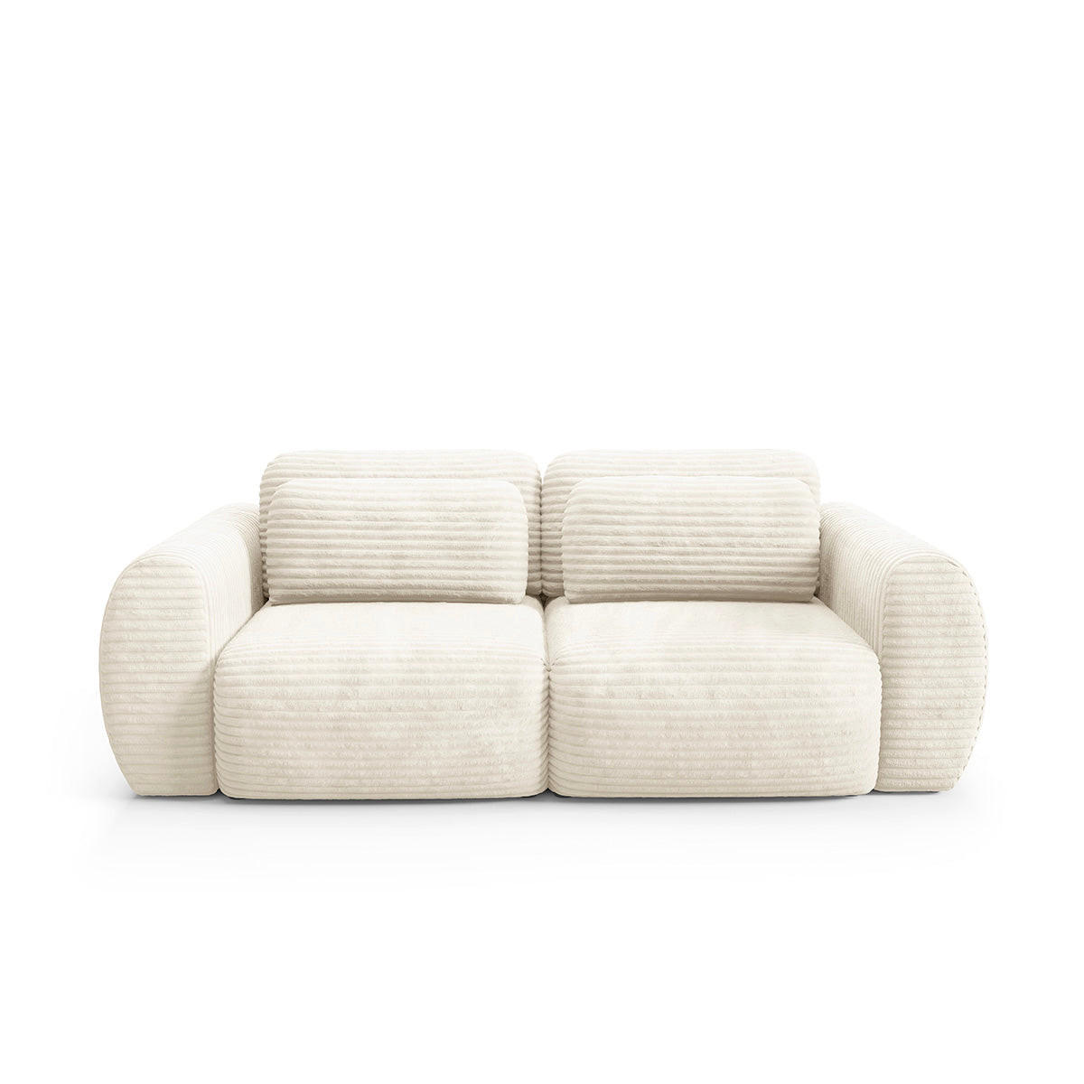 SOFA Camilla 3 Sitzplätze Weiß - Weiß, Holz (266/95/121cm) - Petits-meubles