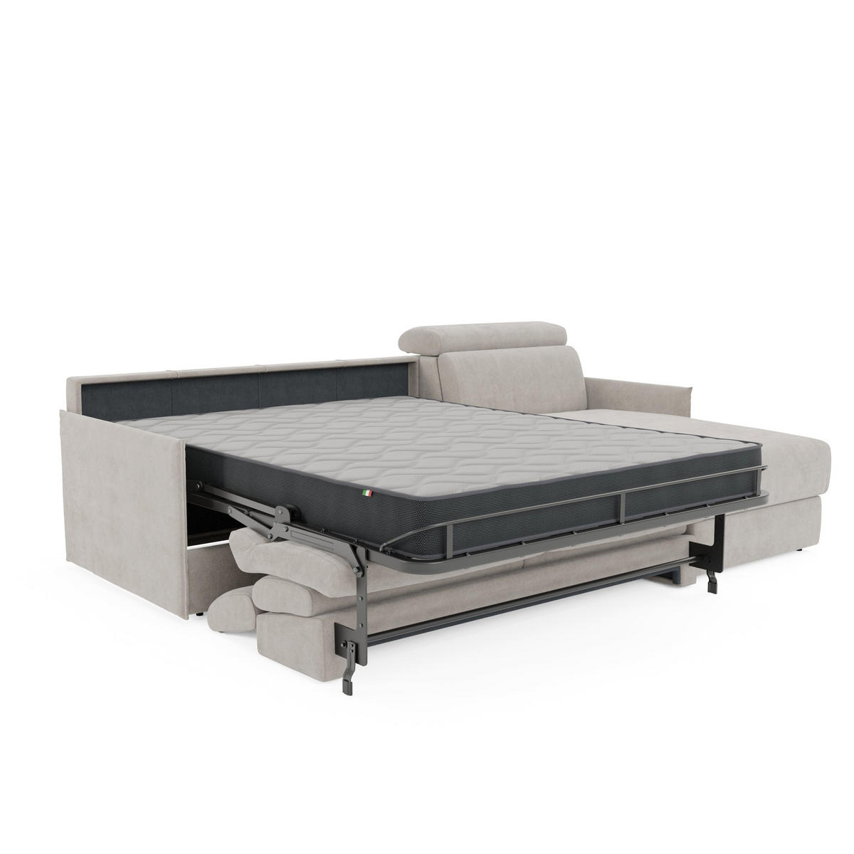 ECKSOFA Miryam - Weiß, Metall (272/98cm) - Divani.store