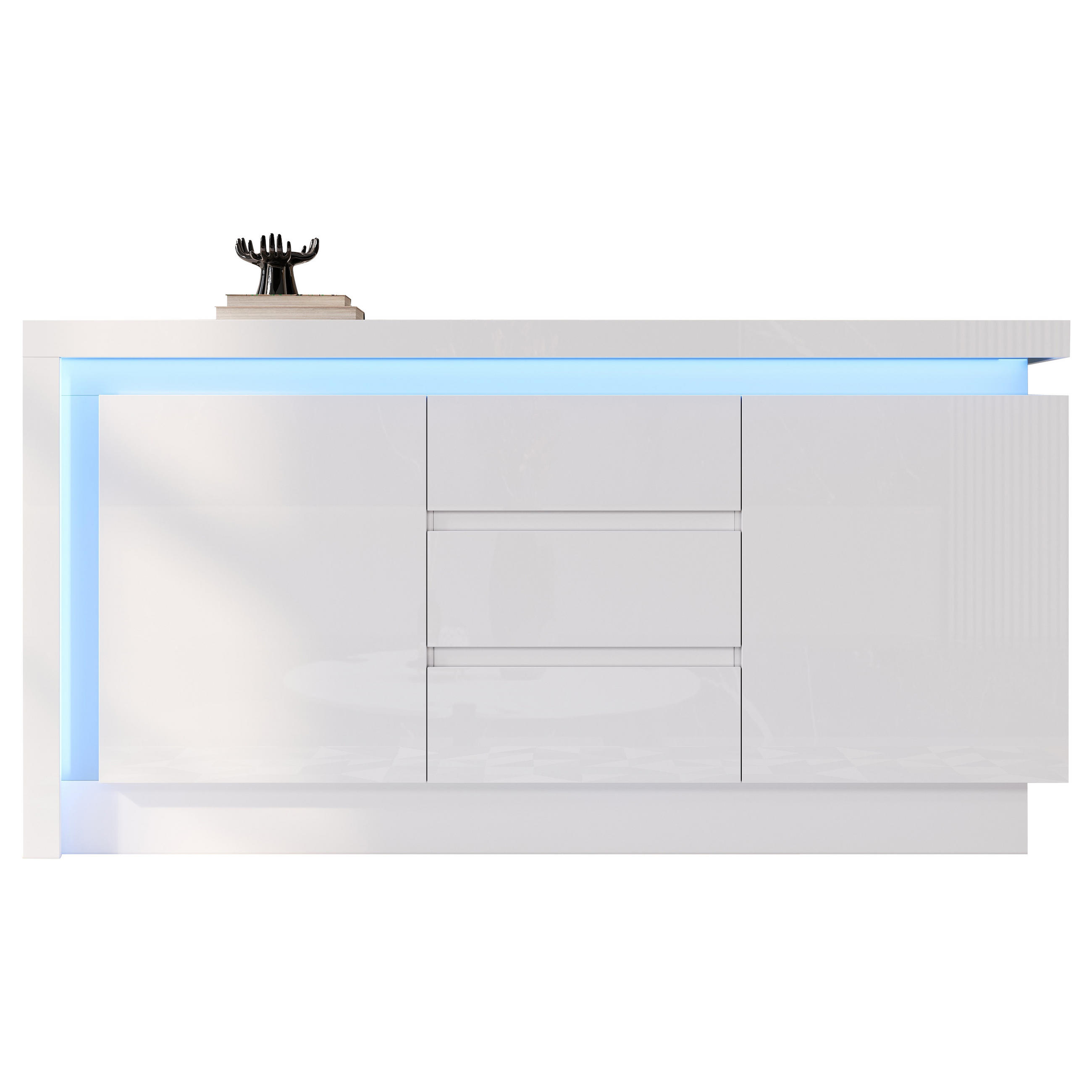 SIDEBOARD Weiß 140/35/72 cm - Weiß, Holzwerkstoff (140/72/35cm) - PANGIVO