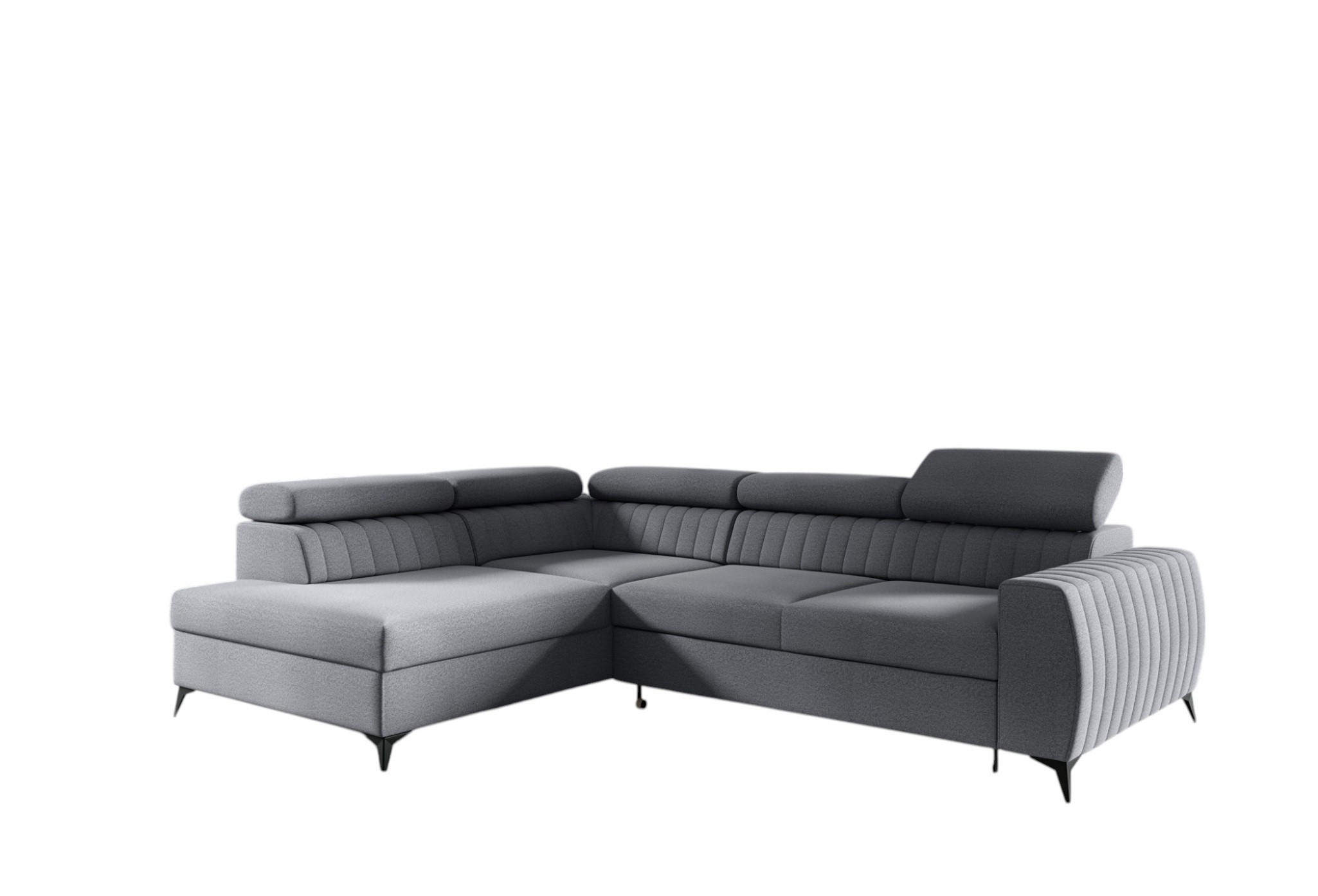 ECKSOFA Toronto - Grau, Holzwerkstoff/Textil (270/200cm) - Fun Möbel