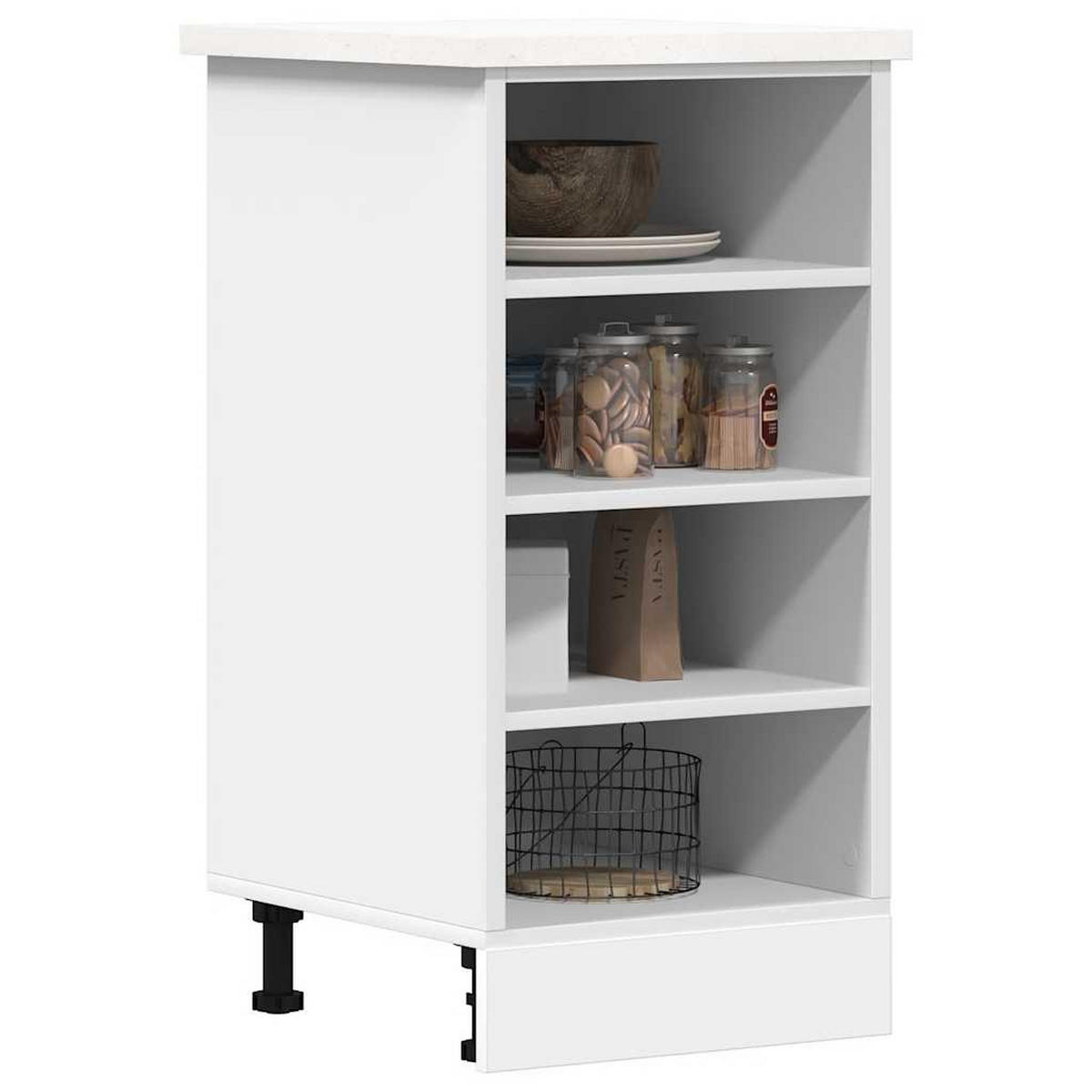 UNTERSCHRANK Riga Weiss 40/44,5/81,5 Cm Holzwerkstoff - Weiß, Holzwerkstoff (44.5/81.5/40cm) - vidaXL