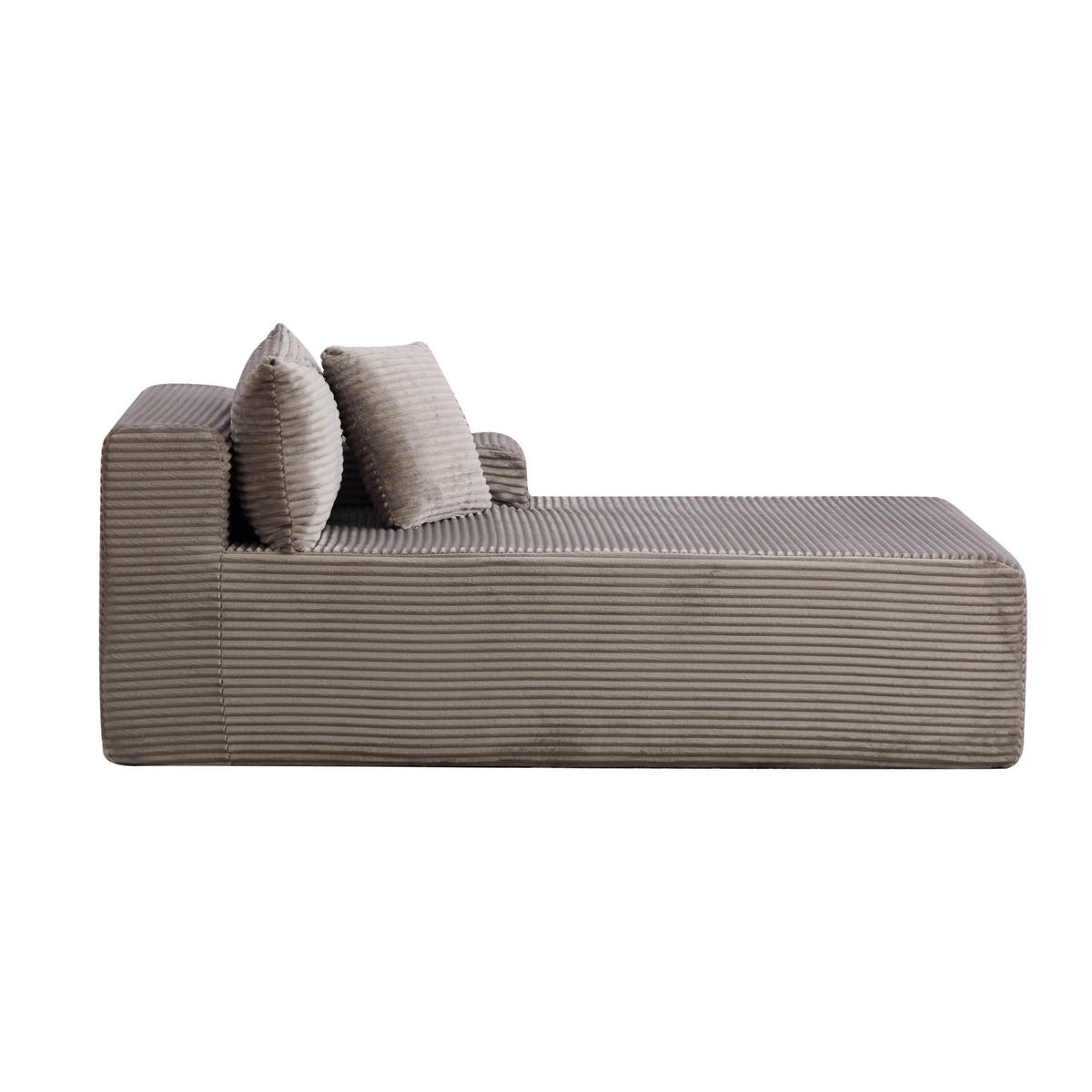 SOFAELEMENT 174/100/74.5 cm Grau mit rutschfestem Boden - Grau, Textil (100/74.5/174cm) - Oxeza