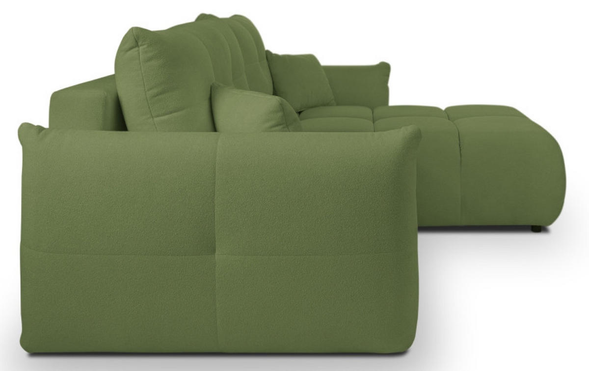 ECKSOFA Grün BOSE Mit Schlaffunktion Rechts - Grün, Textil (177/257cm) - Sepro Meble