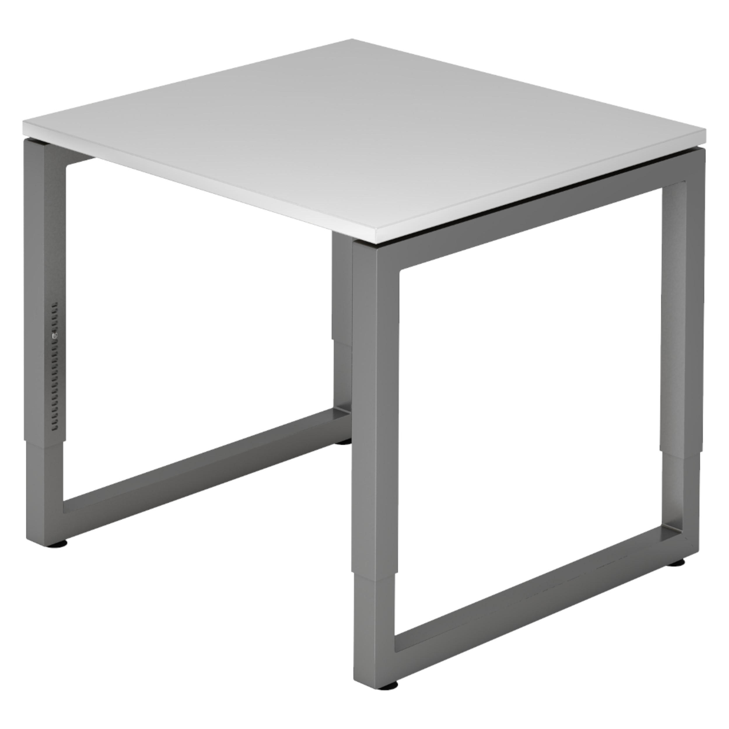 SCHREIBTISCH Serie-R 80/80/74 cm in Grau/Graphitfarben - Graphitfarben/Grau, Holzwerkstoff (80/80/74cm) - bümö