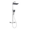 ÜBERKOPFBRAUSESET mit Thermostat Regendusche Chrom - Chromfarben, Metall (36/110/46cm) - EMKE