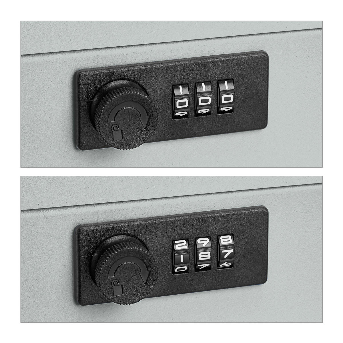 POKLADŇA - strieborná, kov/plast (20/8.5/17cm) - Relaxdays