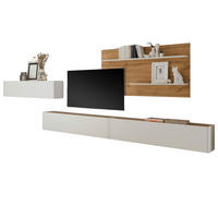 WOHNWAND 4-teilig weiß, Eiche Wotan 400 cm - Eiche Wotan/Weiß, Holz/Holzwerkstoff (400/180/30cm) - Furn.Design