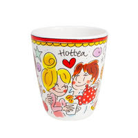 BECHER Roter Rand in Bunt - 350 ml - Multicolor, Keramik (0.35L) - Blond Amsterdam
