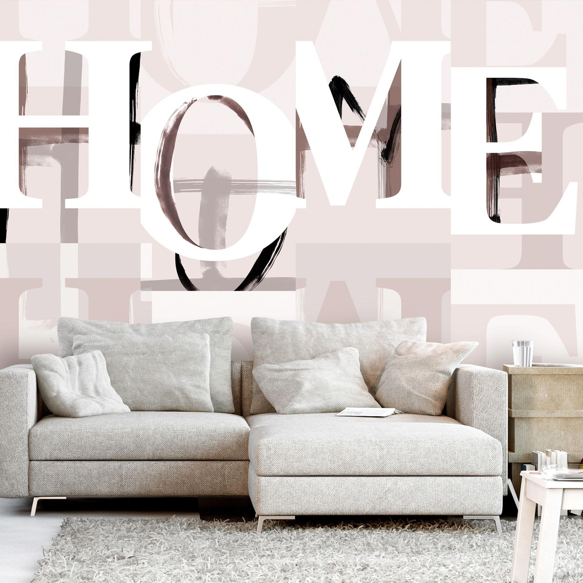 SELBSTKLEBENDE FOTOTAPETE 196/140 cm - Pink/Beige, Kunststoff/Textil (196/1cm) - KUNSTLOFT