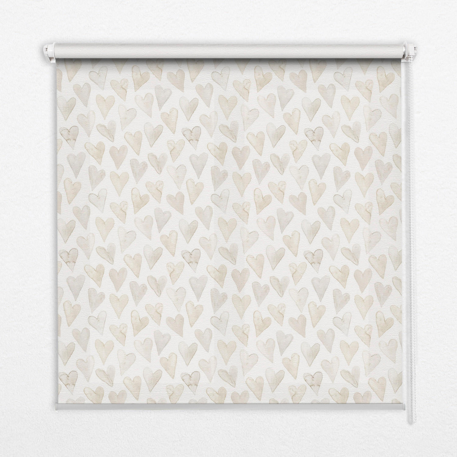 TULUP VNITŘNÍ roleta - okenní roleta - roleta - 80x140 cm - Béžová srdce
