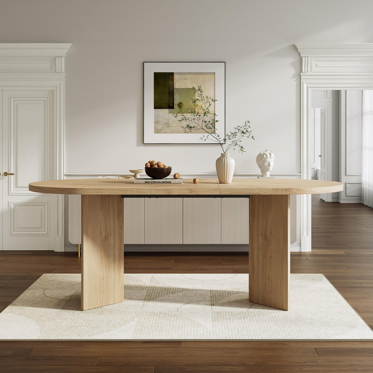 ESSTISCH 200x90cm Eiche Abgerundete Ecken Modern - Eichefarben, Holzwerkstoff (90/200/75cm) - FLIEKS