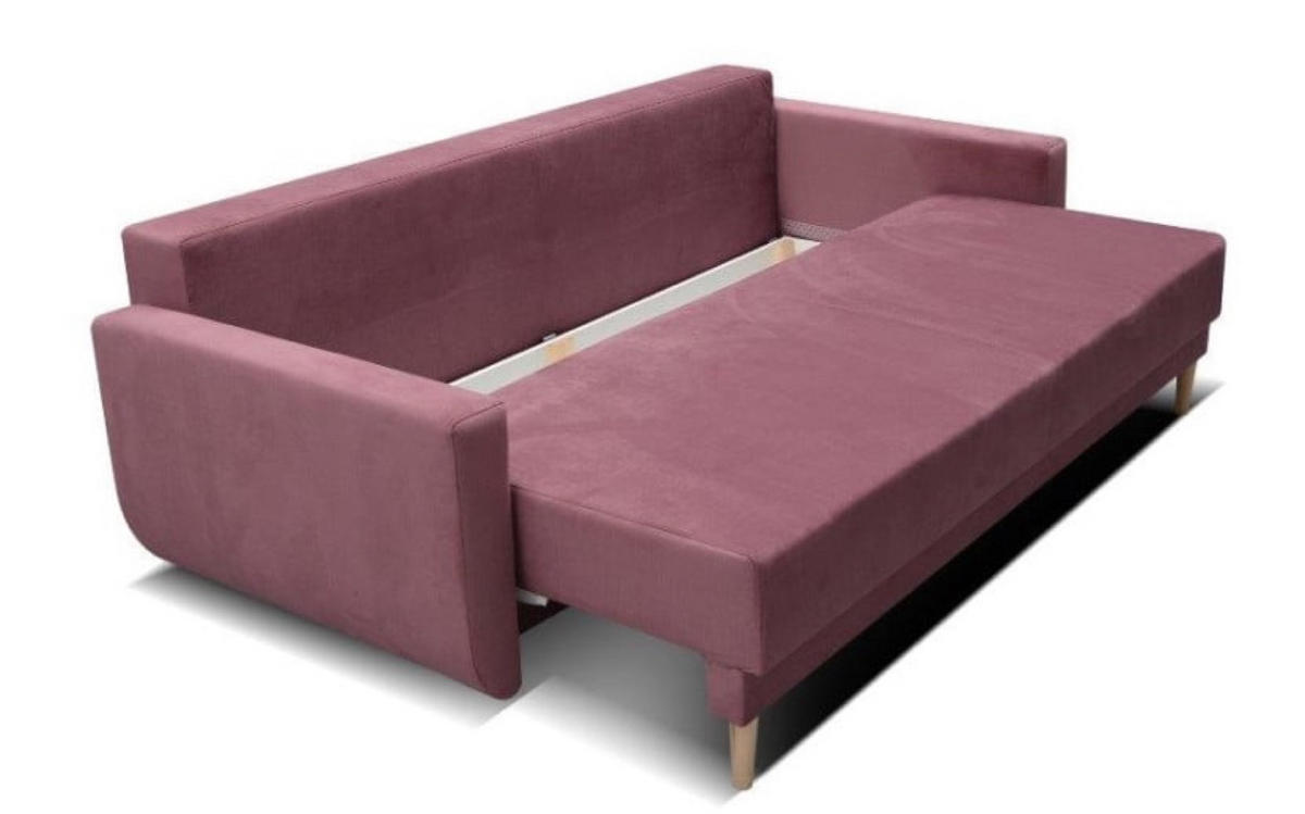 SOFA Hellgrau TIMON Ausziehbar - Grau, Textil (215/92/92cm) - Sepro Meble