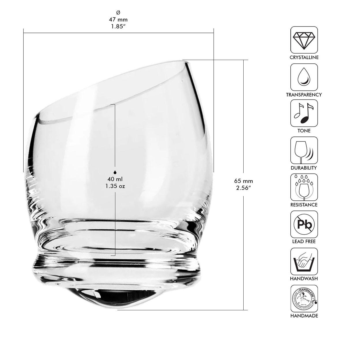 SCHNAPSGLÄSER Roly-Poly, 6er-Set, 40 ml, Handgemacht - Transparent, Glas (0.04L) - Krosno Glass