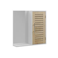 BADSPIEGELSCHRANK Looma Weiß/Eiche 60 x 60 cm mit 3 Fächern - Weiß, Holzwerkstoff (60/60/13.5cm) - Vicco