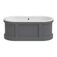 FREISTEHENDE Badewanne - 1 Person - Acryl - Grau - Grau, Kunststoff (151/60/73.5cm) - Vente-Unique