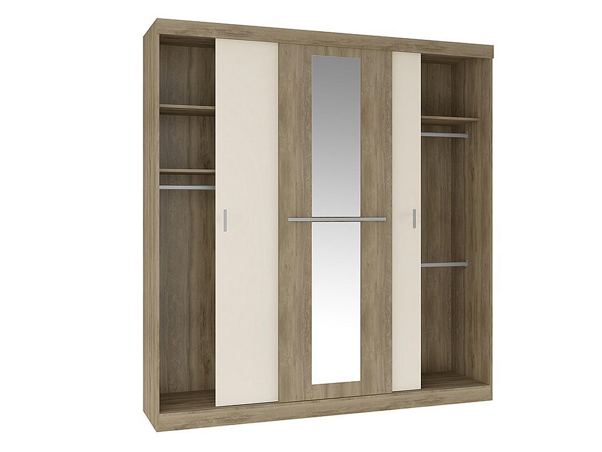 KLEIDERSCHRANK - 205 cm x 51.8 cm - Holz, Platte - Naturfarben Hell DIDDA - Naturfarben, Holz (205/219/51.8cm) - Vente-Unique