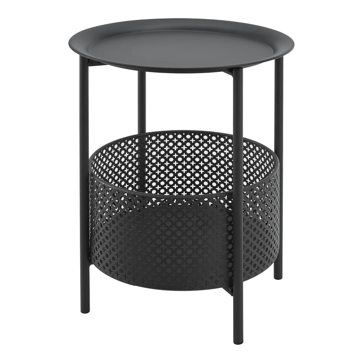 BEISTELLTISCH Kruibeke - Schwarz, Holzwerkstoff (25/25/46cm) - [en.casa]